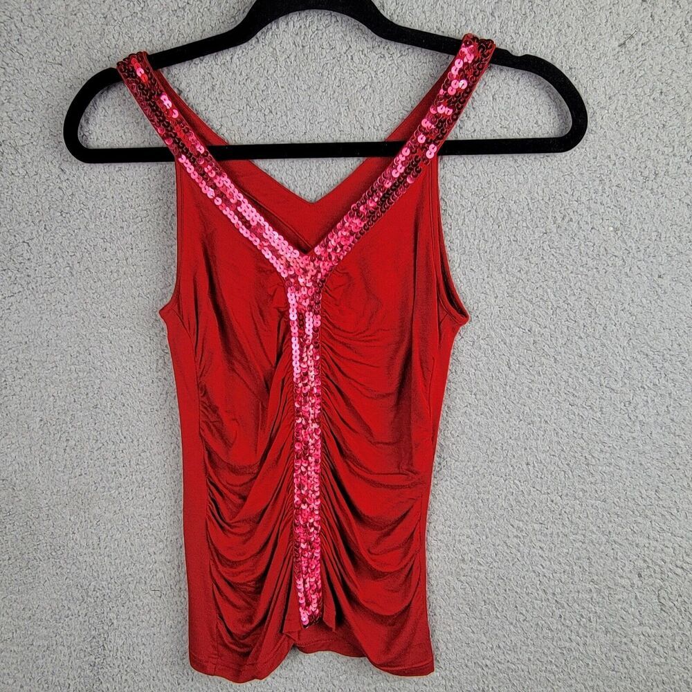 Design History Tank Cami Camisole Top Womens S Red Whimigoth Swiftie Siren